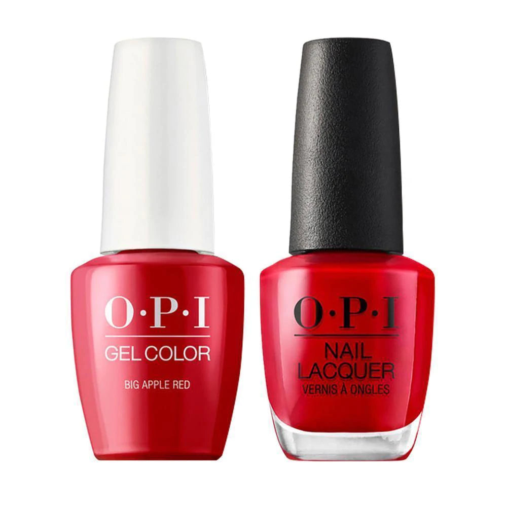OPI N25 Big Apple Red - Gel Polish & Matching Nail Lacquer Duo Set 0.5oz