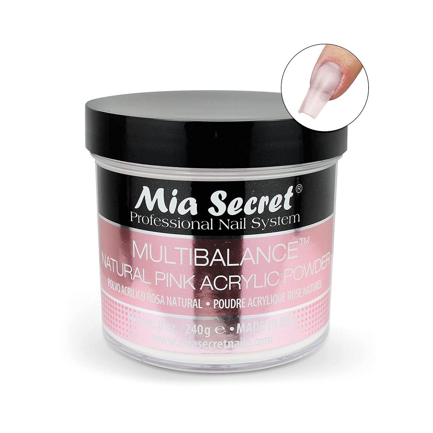 Mia Secret Multibalance Natural Pink Acrylic Nail Powder 8oz