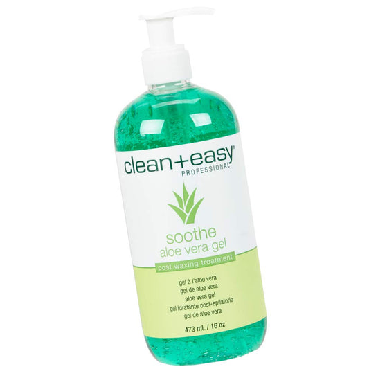 Clean + Easy Soothe Aloe Vera Gel Treatment, Calms and Soothes Irritated Skin After Waxing, 16 oz