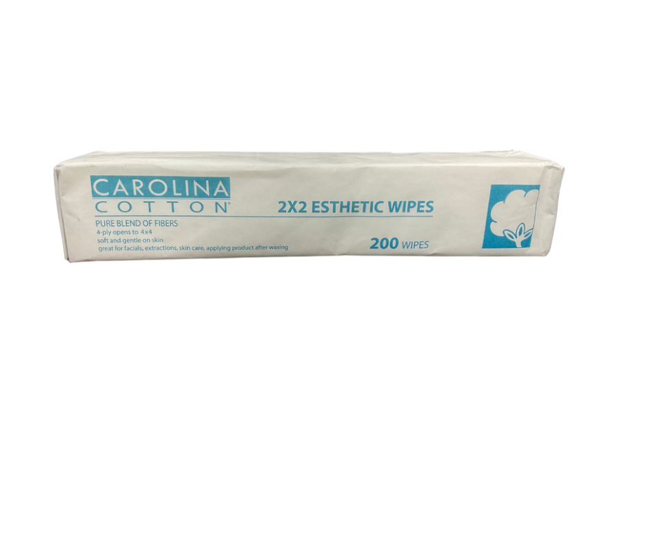 Carolina Cotton® 2" x 2" Cotton Wipes - 200 pack.