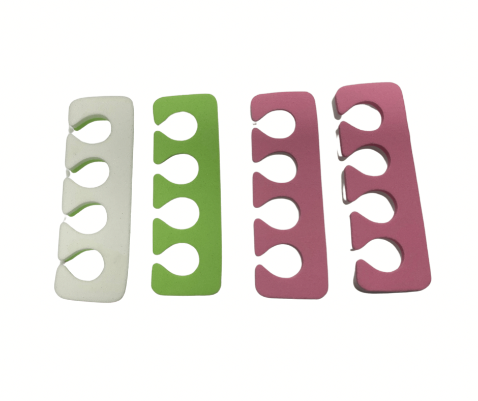 Wrapped Individual Pair Toe Separators - Soft Two Tone Toe Spacers (pack of 20)